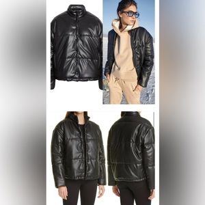 Rails Leather Puffer Jacket